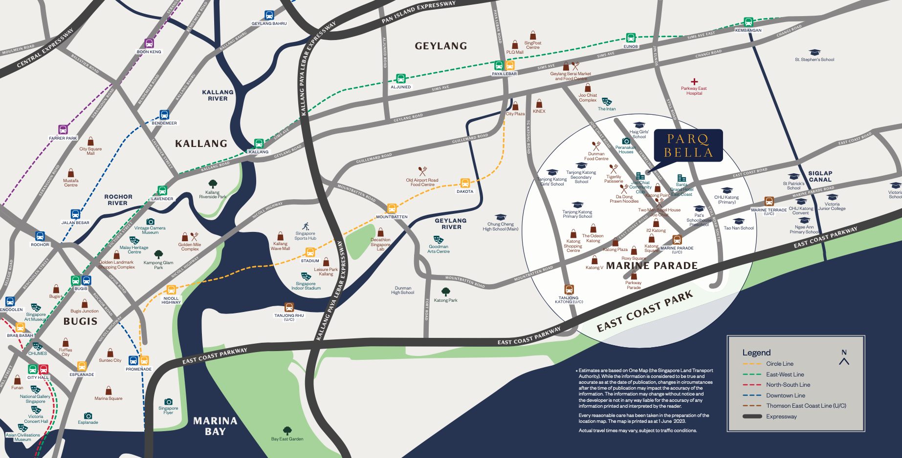 parq-bella-234-tembling-road-singapore-location-map